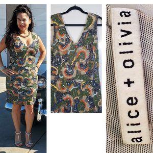 Alice + Oliva Alaina Embellished Mesh Mini…